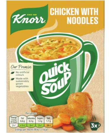 Instant Knorr Soup Bundle with 4 Knorr Quick Soup Flavours (4 Pack / 12 Instant Soup Sachets) with Hubsidia Thank you Card - Buy Online on GoSupps.com