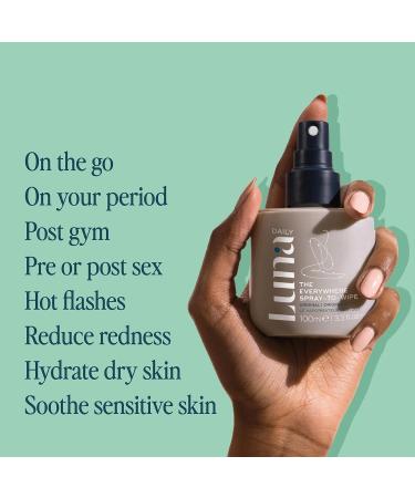 Everywhere Spray-to-Wipe 100ml | Natural Feminine Care - pH Balanced Plant-Based Intimate Cleanser | Travel Size Hypoallergenic Vitamin Enriched - Buy Online on GoSupps.com