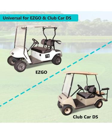 10L0L Universal Golf Cart Seat Covers - Durable Breathable Material - EZGO TXT RXV Club Car DS - Brown-Grey/Black - Easy Install - Buy Online on GoSupps.com
