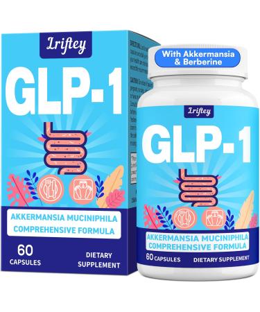 GLP-I Supplement for Women & Men | 14-IN-1 GLP-I Supplements with Akkermansia & Berberine & Cinnamon | Natural GLP-I Probiotic for Digestion Gut Health Immune | Vegan Gluten-Free - 60 Capsules