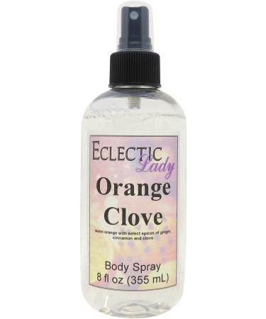 Orange Clove Body Spray (Double Strength) 8 ounces Body Mist for Women with Clean Light & Gentle Fragrance Long Lasting Perfume with Comforting Scent for Men & Women Cologne with Soft Subtle 8 Fluid Ounces (Double Strength)