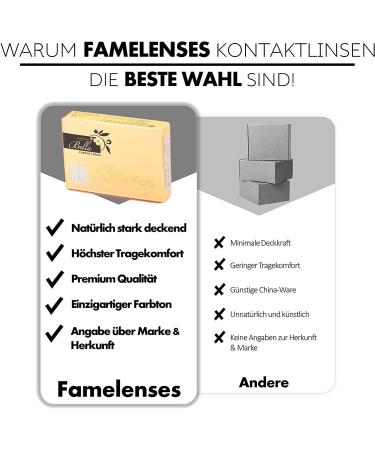 Bella Elite Sandy Brown Colored Contact Lenses - Strongly Covering Monthly Lenses for Dark Eyes - Dioptre -0.00 - Shop Internationally - Buy Online on GoSupps.com