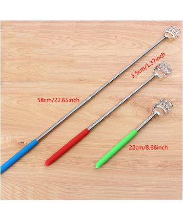 Yueser Telescopic Back Scratchers - 6 Pieces Stainless Steel Body Massage Tools (22cm to 58cm) - Rubberized Handle Random Color - Perfect for International Shipping - Buy Online on GoSupps.com