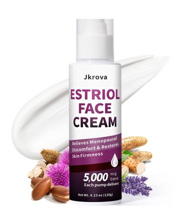 Estriol Face Cream for Women - With Bioidentical Estriol Wild Yam| Estrogen Moisturizer Cream to Lift Skin Reduce Fine Lines & Revitalize Hot Flash & Menopause Relief | 4.25 oz
