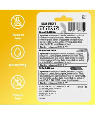 ChapStick Lip Balm Minions Banana Variety Pack (12 Sticks) Party Favors for Kids Stocking Stuffers 0.15 Oz Ea Banana Variety Pack 1 Count (12 sticks) - Buy Online on GoSupps.com