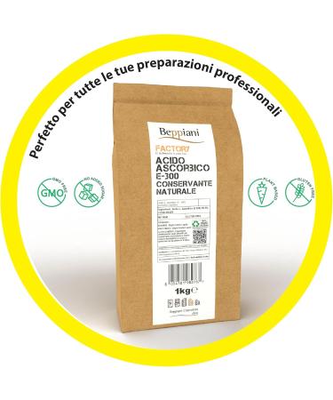  Beppiani Beppiani Ascorbic acid 1 kg 1 kg with doser - vitamin C - E 300 - soluble - food grade - Buy Online on GoSupps.com