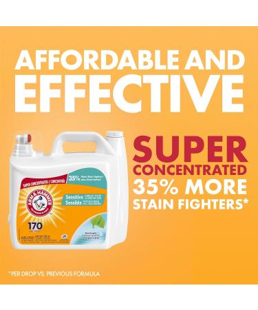 Arm & Hammer Liquid Laundry Detergent for Sensitive Skin Super Concentrated Skin Friendly Fresh Scent 170 Loads 5.03-L - Buy Online on GoSupps.com