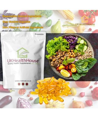 UKHealthHouse Evening Primrose Oil Capsules 1000mg x 360 Softgels - High Strength Omega-6 GLA for Skin, Immune System & Women's Health - 360 Count - Buy Online on GoSupps.com