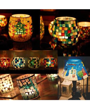 200g Mixed Color Shine Crystal Mosaic Tiles - Bulk Assorted Glitter Pieces for DIY Crafts and Home Decor - Buy Online on GoSupps.com