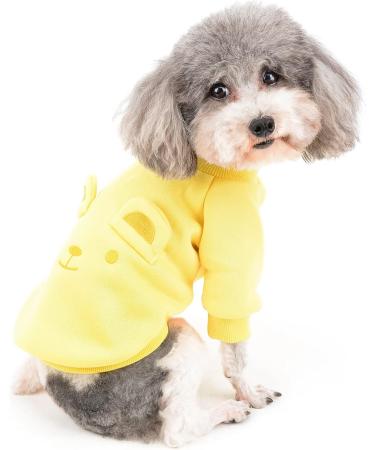 Zweitea Dogs Winter Coats for Small Dogs & Puppies - Soft Warm Jackets for Cold Weather | Chihuahua Yorkie XXL Yellow - Buy Online on GoSupps.com