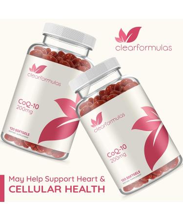 ClearFormulas Pure CoQ10 200mg - 120 Non-GMO Softgels for Quick Absorption | Fast International Shipping - Buy Online on GoSupps.com