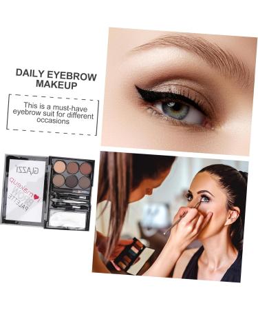 FOMIYES 1 Set Eyebrow Powder Set Makeup Supply Glitter Makeup Lady Eyebrow Powder Brush Eyebrow Stickers - Buy Online on GoSupps.com