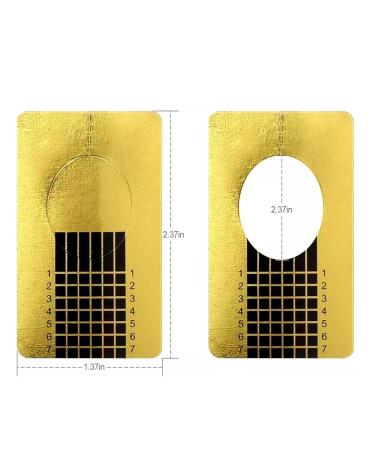 Pack of 100 Self-Adhesive Nail Stencils for Gel Extensions - Golden Modeling Stencil Set for Perfect Nail Art - Buy Online on GoSupps.com