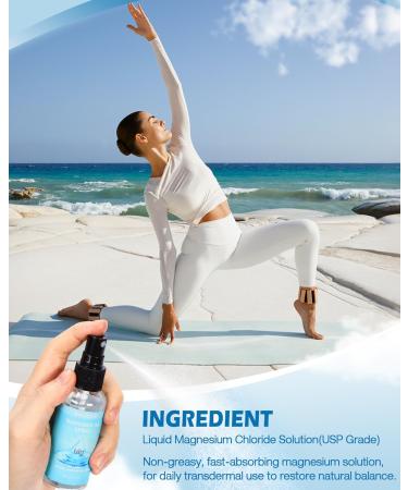 Pure Magnesium Oil Spray Topical Magnesium Chloride for Muscle Relief & Leg Cramps Mineral Magnesium Spray for Sleep & Relaxation Extra Strength Fast Absorbing (2 fl oz) 2 Fl Oz (Pack of 1) - Buy Online on GoSupps.com