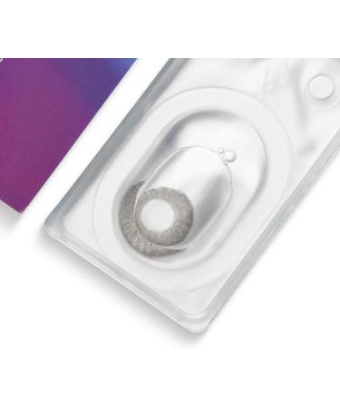 Glamlens Flora Sterling Gray Contact Lenses - Natural Gray Color Strong Coverage Silicone Hydrogel 1 Pair (2 Pieces) Dia 14.50 - Best for International Shipping - Buy Online on GoSupps.com