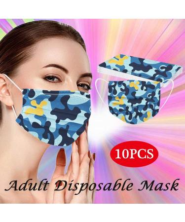 ZQP 10PCS Disposable Face Mask for Adults Breathable 3 Ply Filter Butterfly Printed Face Pr-otective Balaclava Designer Mouth Dustproof Anti-Droplets Face Scarfs Bandanas for Women Men - Buy Online on GoSupps.com