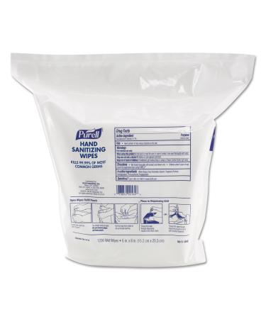 PURELL 911802 Purell Sanitizing Wipes 1200/PK White