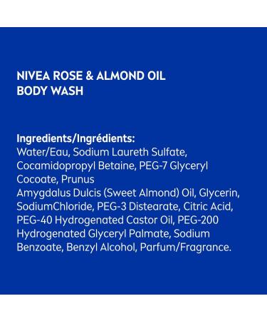 NIVEA Rose and Almond Oil Body Wash 3x500ml Rose & Almond Oil - Buy Online on GoSupps.com
