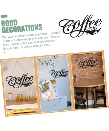STOBAZA Coffee Metal Pendant Iron Wall Hanging Pendants Wall-mounted Pendant Wall Ornament Coffee Pendant Coffee Hanging Decor Iron Art Craft Pendant Indoor Hanging Decor - Buy Online on GoSupps.com