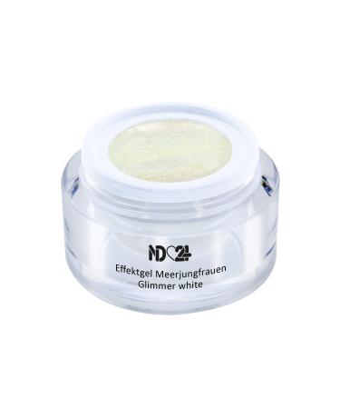 Uv Led Effect Gel Mermaids Glimmer White - White - Studio Quality - Made In Germany - 5ml