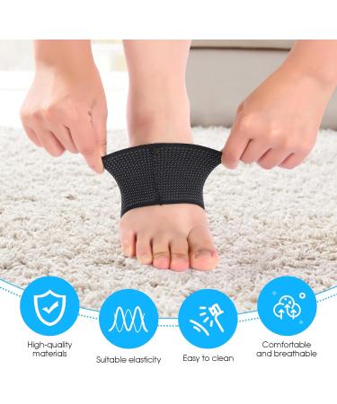 4 Pair Plantar Fasciitis Relief Arch Support - Gel Pads & Compression Sleeves for Flat Feet (Men & Women Size L White) - International Shipping Available - Buy Online on GoSupps.com