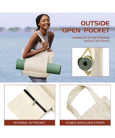 Xrkuu Yoga Bag with Mat Carrier, Pilates Tote, and Block - Women's Canvas Shoulder Bag for Gym, Office, Travel, Beach - Fits All Your Yoga Essentials - Buy Online on GoSupps.com