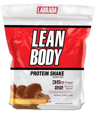 LABRADA Nutrition – Lean Body High Protein Meal Replacement Shake, Whey Protein Powder for Weight Loss and Muscle Growth, Chocolate Peanut Butter, 2.47LB Tub Chocolate Peanut Butter 2.47 Pound (Pack of 1)