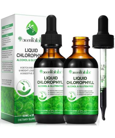 Chlorophyll Liquid Drops Organic Liquid Chlorophyll Body Deodorizing Supports for Odor Balance Natural Body Freshness Body Odor Control Fresh Breath 60ml 2Bottle.