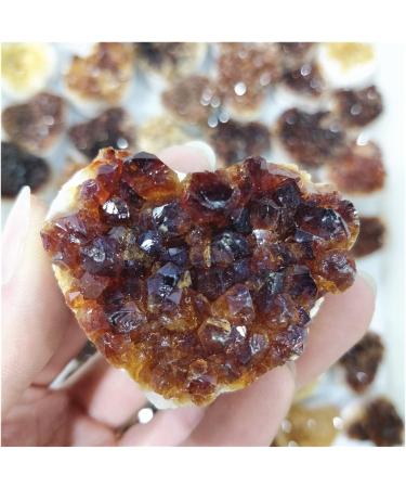 Natural Yello Crystal Cluster Raw Rock Citrine Quartz Carved Love Heart Ornaments Stone Products Gifts for Woman 65-85g - Buy Online on GoSupps.com