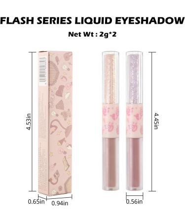 Erinde Liquid Glitter Eyeshadow & Eyeliner Set - Grey Silver Glitter, Blue Shimmer Gel, Matte & Shinny Eye Shadow, Long Lasting & Highly Pigmented - #04 Pink - Buy Online on GoSupps.com