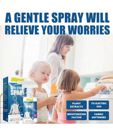 60ML Anti-Static Spray Anti-Static Spray for Clothes Cling Static Guard Spray Anti Static Cling Laundry Static Remover Fabric Spray Static Cling Remover for Clothing Textiles Hair - Buy Online on GoSupps.com