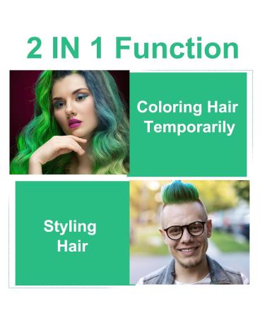 Temporary Green Hair Color Wax - Instant Washable Hairstyle Dye for Party Cosplay Halloween | 4.23 oz - Buy Online on GoSupps.com