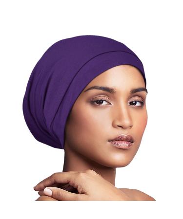 Alnorm Purple Oversized Slouchy Beanie Hat | Soft & Warm Stretchy Cap - Buy Online on GoSupps.com