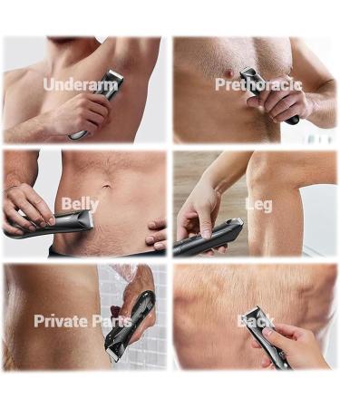 Buy KNCANEO Waterproof Rechargeable Body Hair Trimmer for Men - Electric Ball Trimmer & Male Care Set with Ceramic Blade & LED Light | Perfect Gifts for Men - Buy Online on GoSupps.com