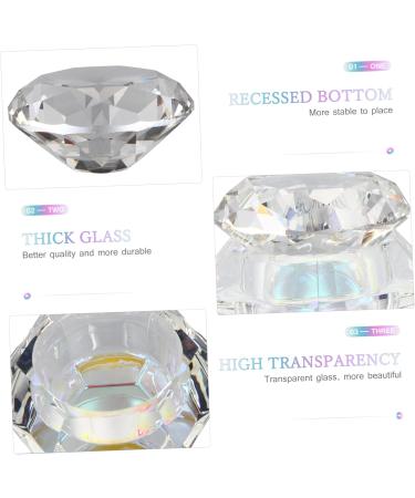 Angoily Nail Art Crystal Cup Sheer Nail Polish Vial Bead Container Panda Headband Travel Containers Empty Sample Jar Clear Tumblers Makeup Container Cream Glass Cosmetic - Buy Online on GoSupps.com