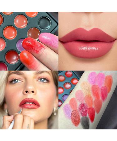 Makeup Lipstick Palette Lip Gloss Palette | 15 Colors Moisturizing Lip Gloss Palette - Non Casual & Compact Size of Moisturizing Lip Makeup - Buy Online on GoSupps.com
