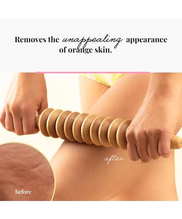 Tuuli Anti-Cellulite Massage Disk Roller | Wooden Maderotherapy Massager with Handle for Effective Cellulite Relief - Buy Online on GoSupps.com