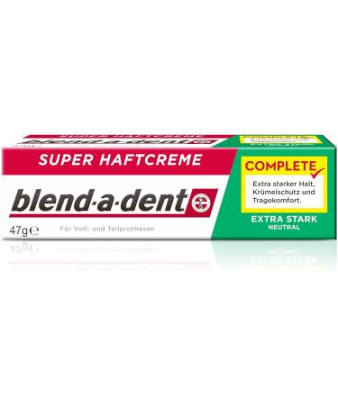 Blend-a-dent COMPLETE NEUTRAL Super Adhesive Cream - Pack of 3 (3 x 47 g) | Extra Strong Denture Adhesive for Secure Hold - Buy Online on GoSupps.com
