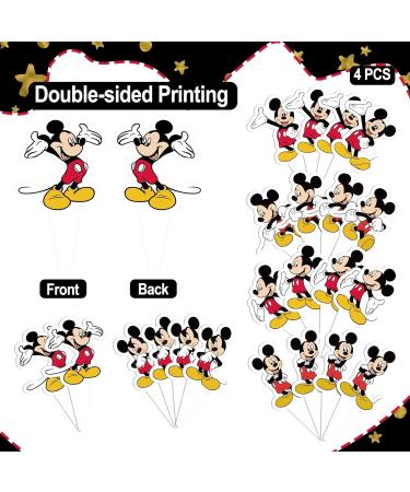 NIAYOU 24 Pcs Mouse Cupcake Toppers Cartoon Themed Cake Decorations Happy Birthday Cupcake Toppers for Boys Girls Kids Birthday Party Supplies - Buy Online on GoSupps.com