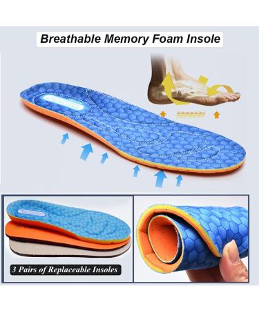 W&Le Men's Wide Width Air Cushion Walking Shoes - 12 Wide - Non-Slip Lightweight Sneakers for Diabetic Edema Plantar Fasciitis - Buy Online on GoSupps.com