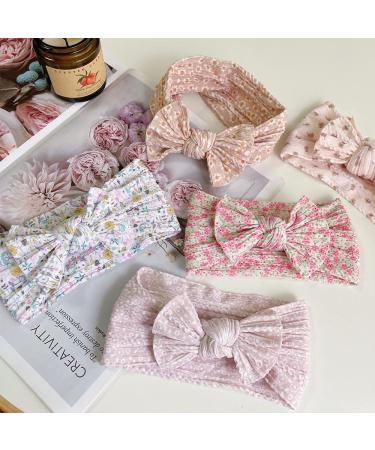 6PCS Baby Headbands for Girl | Stretchy Nylon Floral Hairbands | Snow White - Buy Online on GoSupps.com