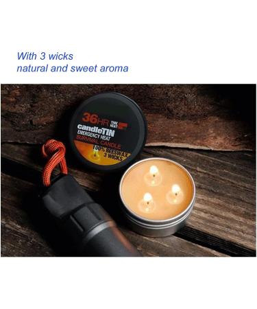 3 Wicks Survival Candle  Portable Emergency Candle Tealight Candle 36 Hours Burning for Home Outdoor Camping and Emergency Kit - Buy Online on GoSupps.com