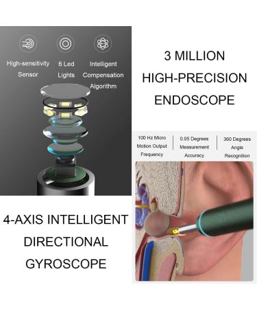 Intelligent Wireless Otoscope Earwax Removal Kits with 3 Million High-Precision Endoscope Widely Compatible Magnetic Charging Base for Daily Cleaning and Care Green - Buy Online on GoSupps.com