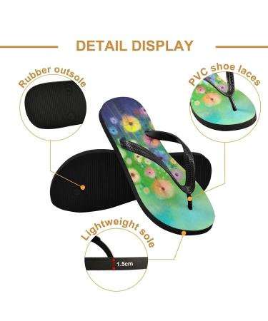 Mnsruu Watercolor Flower Flip Flops - XXL for Men & Women | Perfect for Home Hotel Spa & Travel - Buy Online on GoSupps.com