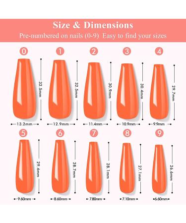 Ejiubas 500Pcs Glossy Press on Nails Set - Long Acrylic False Nails for Women with Glue and Nail Art Accessories - 04 Color Set - Buy Online on GoSupps.com