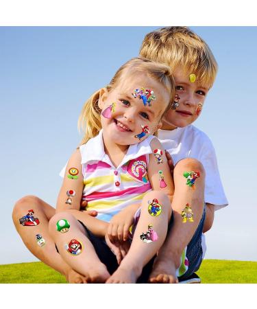 110 Glow in The Dark Temporary Tattoos Stickers - Theme Party | 12 Sheets - Buy Online on GoSupps.com