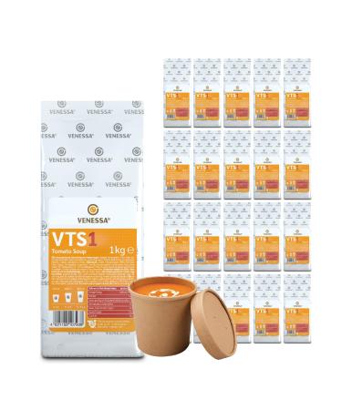 VENESSA VTS 1 Tomato Cream Soup 20 x 1 kg – Value Pack – Refined Mediterranean Tomato Cream Soup with Spices for Automatic Machine – Automatic Soup – For the
