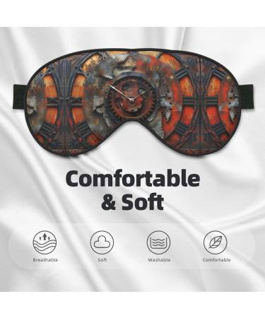 SSIMOO Clock Gear Print Eye Mask - Ultra-Soft Light-Blocking for Optimal Comfort & Restful Sleep - International Shipping Available - Buy Online on GoSupps.com