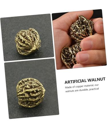 Ibasenice Copper Walnut Figure Brass Decor Foot Massager - Chinese Wenwan Balls for Deep Tissue Muscle Relief - Buy Online on GoSupps.com