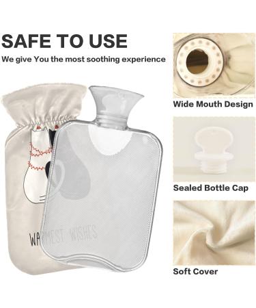 Warmest Wishes: Cute Cats Hot Water Bottle - 2L Fleece Cover for Hot & Cold Compresses | International Shipping - Buy Online on GoSupps.com